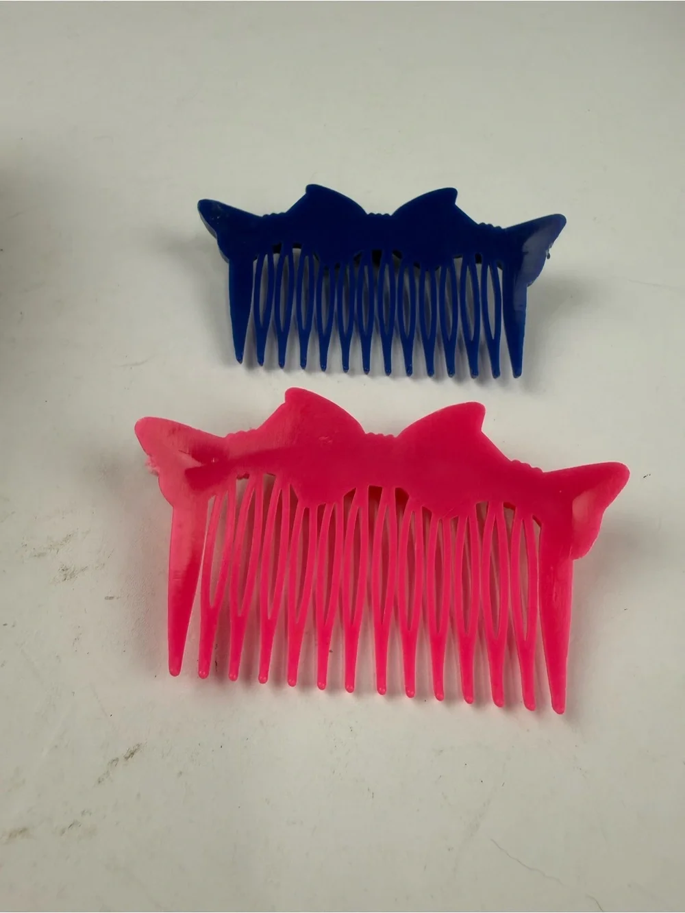 VTG Goody 80s Hair Combs Clips 1 Pink 1 Blue Bow Detail